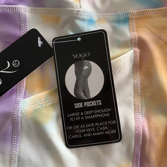 Vogo pastel capri sport leggings with side pockets - Picture 8 of 10